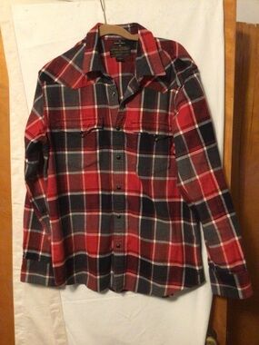 Filson Western Trim fit 100% cotton Ranch wear Americana SZ L